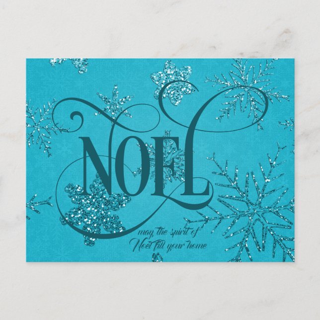 NOEL Script Christmas  Vykort (Framsida)