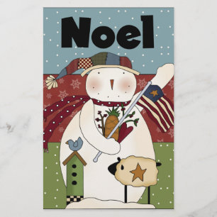 Noel Snögubbe Card Brevpapper