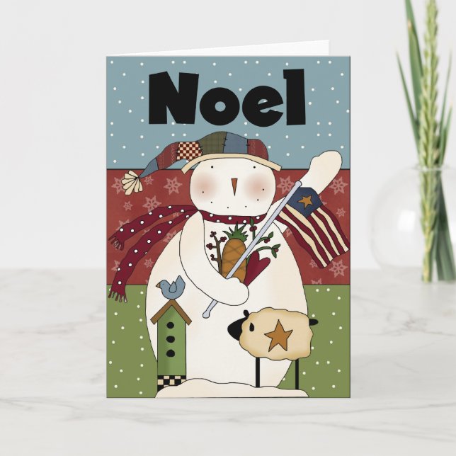 Noel Snögubbe Card Helgkort (Framsida)