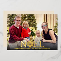Noel Snowflake God jul Foil Helgdag Card
