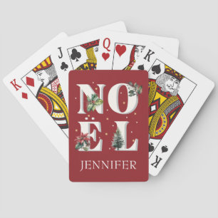 Noël-textdesign med vackra vinterväxter casinokort