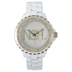 NOEL-typografi med julkrans Armbandsur