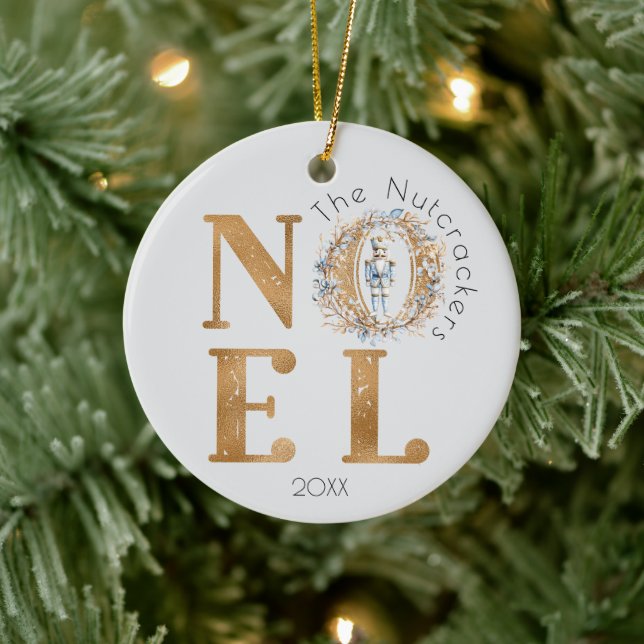 Noel Typography jul Nutcracker Ballet Photo Julgransprydnad Keramik (Träd)
