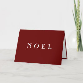 NOEL Typography Red Simple Modern Helgdag Card Helgkort