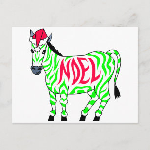 Noel Zebra Helg Vykort