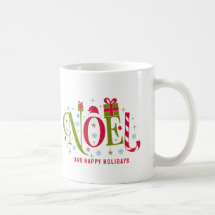 Noelfärgning och typografi av roligt avgår kaffemugg