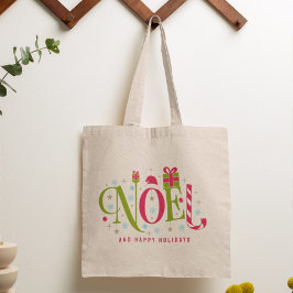 Noelfärgning och typografi av roligt avgår tygkasse