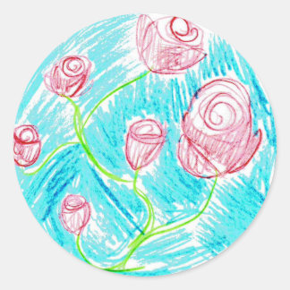 Noelle: Round Sticker Runt Klistermärke