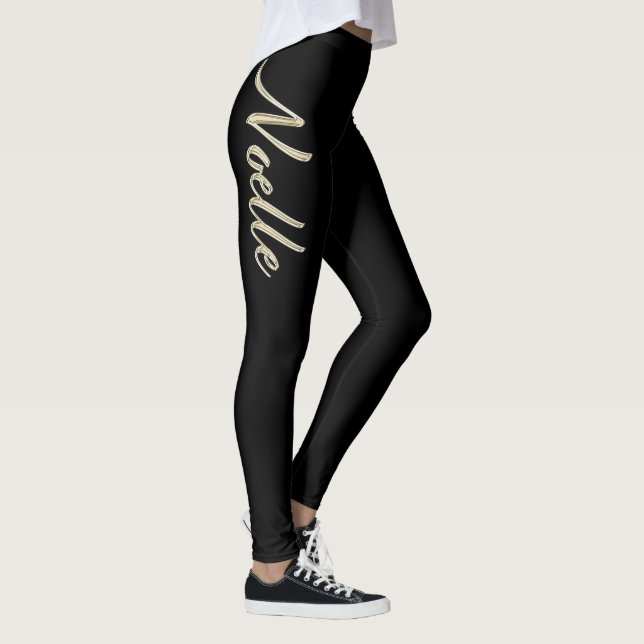 Noelle white gold Handwriting Hose Leggings (Höger)