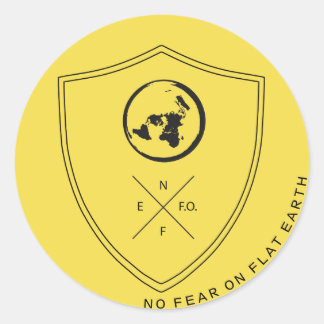 #NOFEARONFLATEARTH MÄRKRE1 Sticker Runt Klistermärke