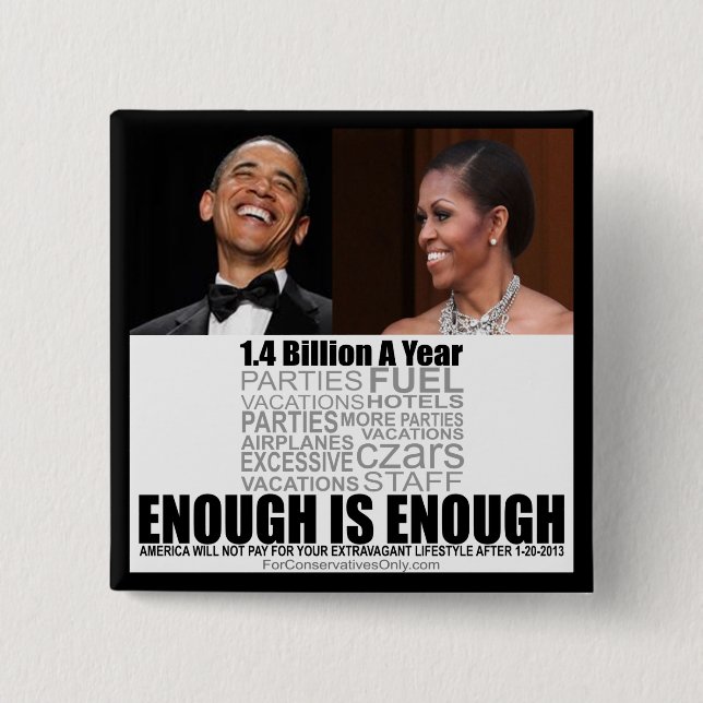 Nog är nog - Anti Obamas Knapp (Framsida)