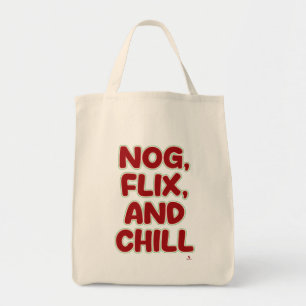 Nog Flix och Chill Rolig jul Häng ut Tygkasse