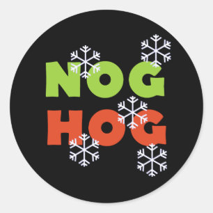 Nog Hog Kärlek Egg Nog Helgdagar Runt Klistermärke