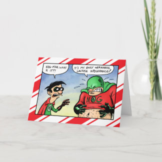 Nog Man Lactose Intolerant jul Helgkort