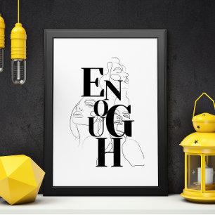 NOG Modern svart vit grafisk typografi Poster
