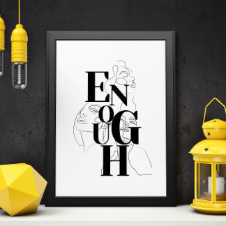 NOG Modern svart vit grafisk typografi Poster