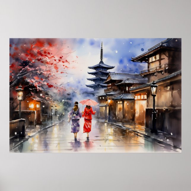 Nogfall i Gion - Art Print Collection Poster (Framsidan)