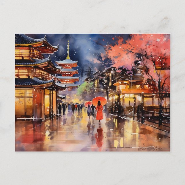 Nogfall i Gion - Art Print Collection Vykort (Framsida)