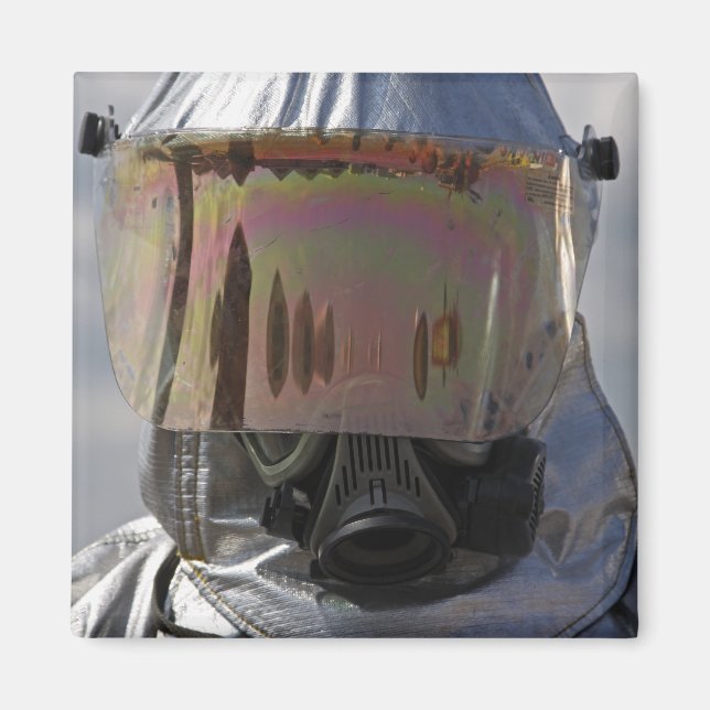 Noggrann bild av brandsläckare magnet (Framsidan)