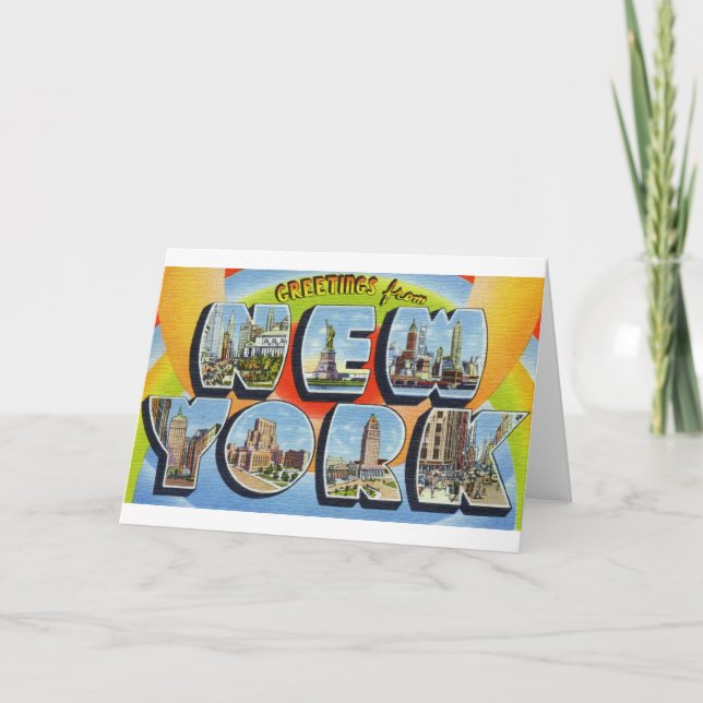 Noggrantwebb - Hälsning från New York. Kort (Framsida)