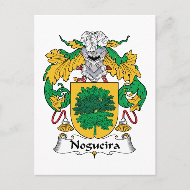 Nogueira Family Crest Vykort (Framsida)