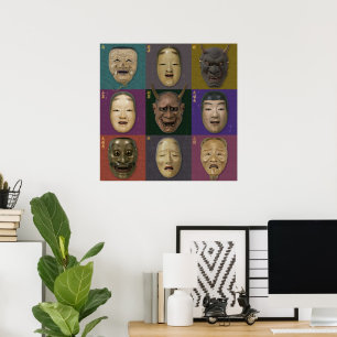 Noh masksamling poster