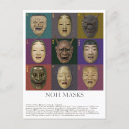 Noh masksamling vykort