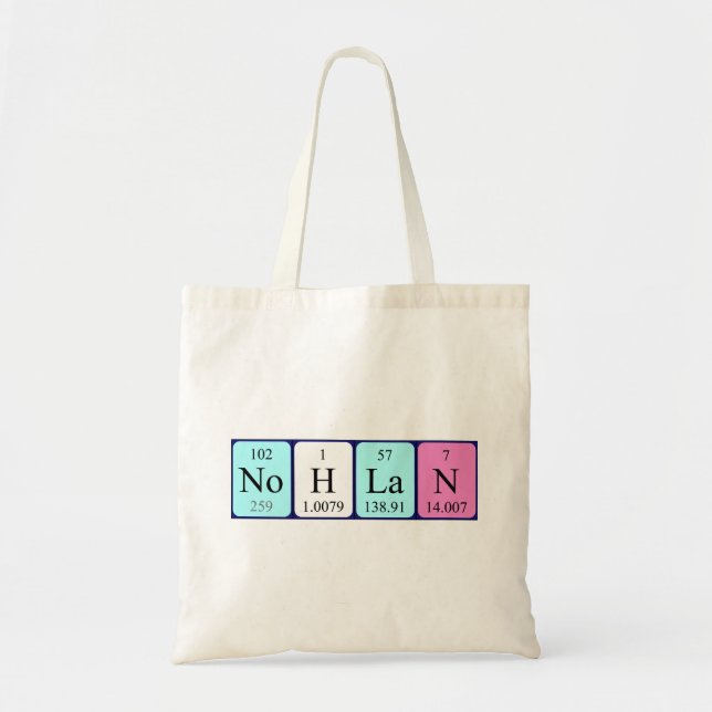 Nohlan Periodisk bord namn tote bag Tygkasse (Framsidan)