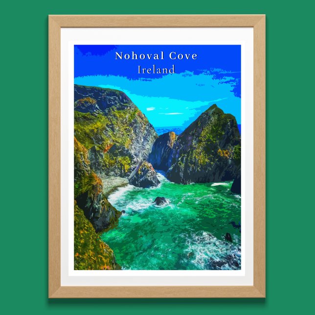 Nohoval Cove Kork Ireland Retro Stil Poster (Skapare uppladdad)