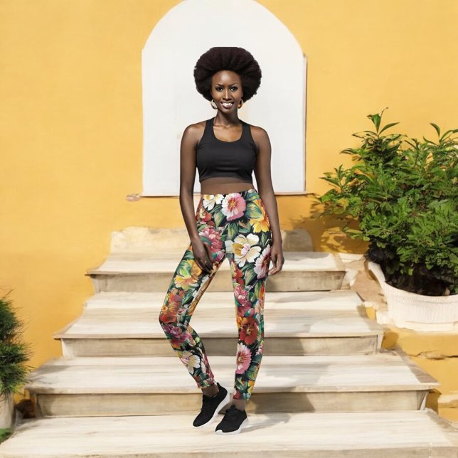 Noir-Blommigt Leggings (Skapare uppladdad)