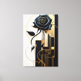 Noir Blossom Canvastryck
