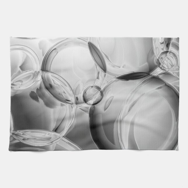 Noir Bubbles Kökshandduk (Horisontell)