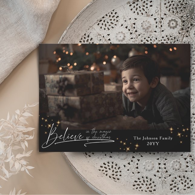 Noir chic Tro på trollkarlens magi Julkort (Skapare uppladdad)