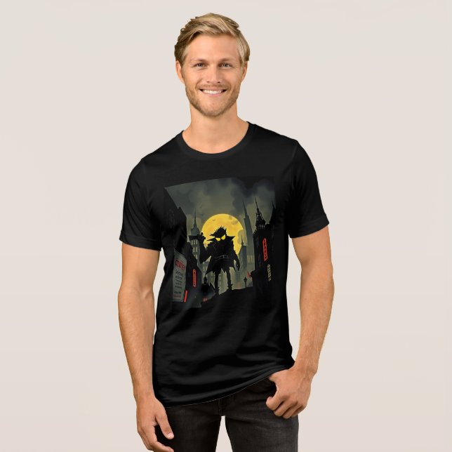 Noir Dreams: Hazy Cityscape Tee (Framsida Full)