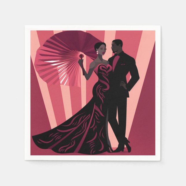 NOIR ELEGANCE-RED #1 PAPPERSSERVETT (Framsidan)