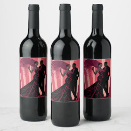 NOIR ELEGANCE-RED #1 VINFLASKA ETIKETT