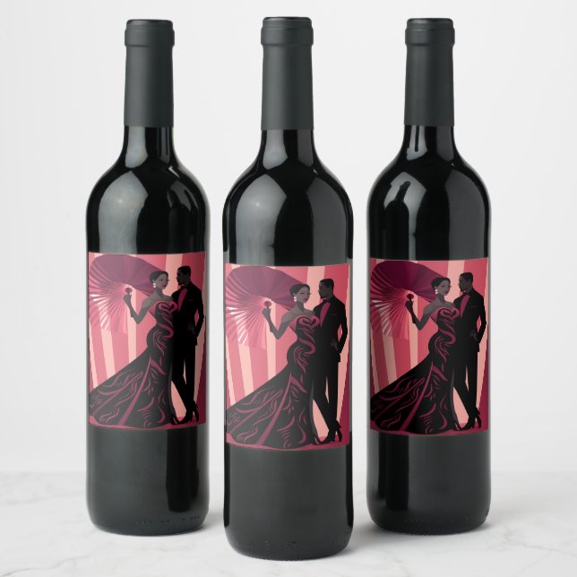 NOIR ELEGANCE-RED #1 VINFLASKA ETIKETT (Flaskor)