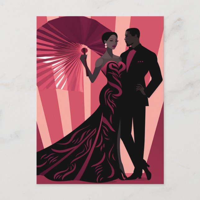 NOIR ELEGANCE-RED #1 VYKORT (Framsida)