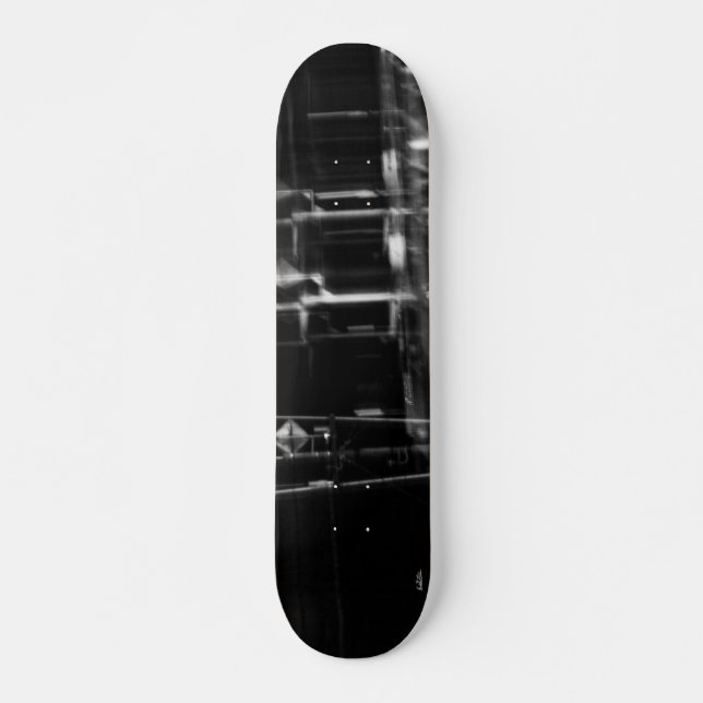 noir et blanc photo abstraite mini skateboard bräda 18,7 cm (Framsida)