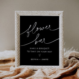 NOIR Flower Pub, gör ditt Bouquet-tecken Poster