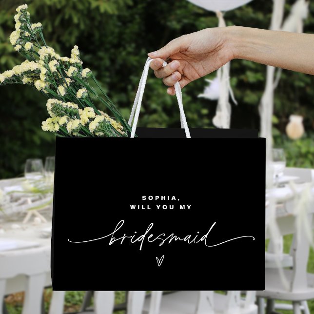 NOIR Minimalist Bridesmaid Gift Bag (Skapare uppladdad)