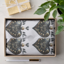 Noir Noel Hjärtformade utgivningspapper för prydna