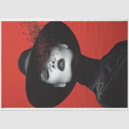 Noir Notes Lady in Black Music Notes Decoupage