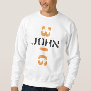 Noir orange för John 3,16 en-croix Sweatshirt