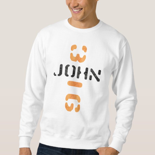 Noir orange för John 3,16 en-croix Sweatshirt (Framsida)