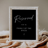 NOIR Reserved Seved for Family Sign
