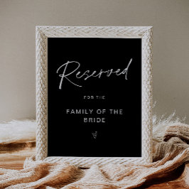 NOIR Reserved Seved for Family Sign Poster