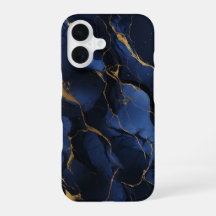 Noir Saphir Luxury Midnight Navy Marble Gold