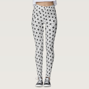 Noir Starry Stars Mönster Leggings ★ Psydefx Aaron