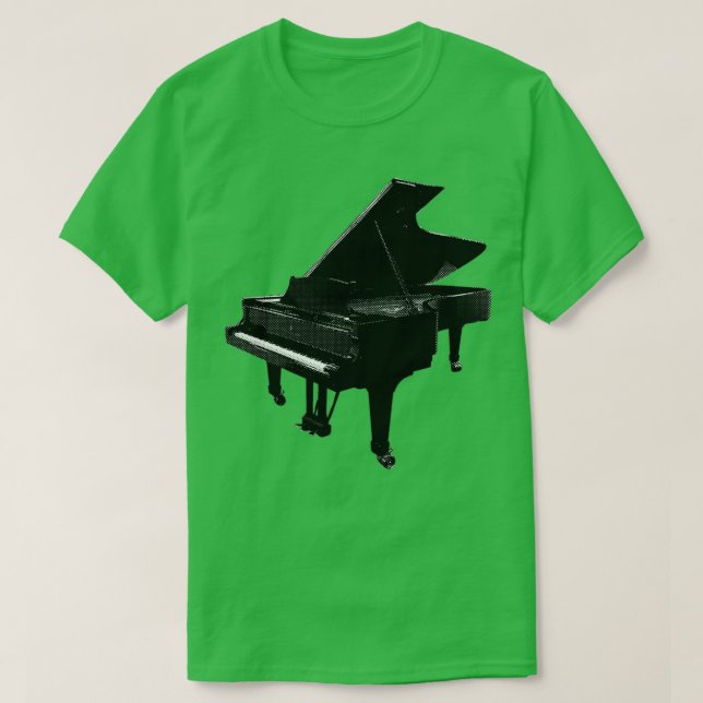 Noir Stil Grand Piano T Shirt (Design framsida)